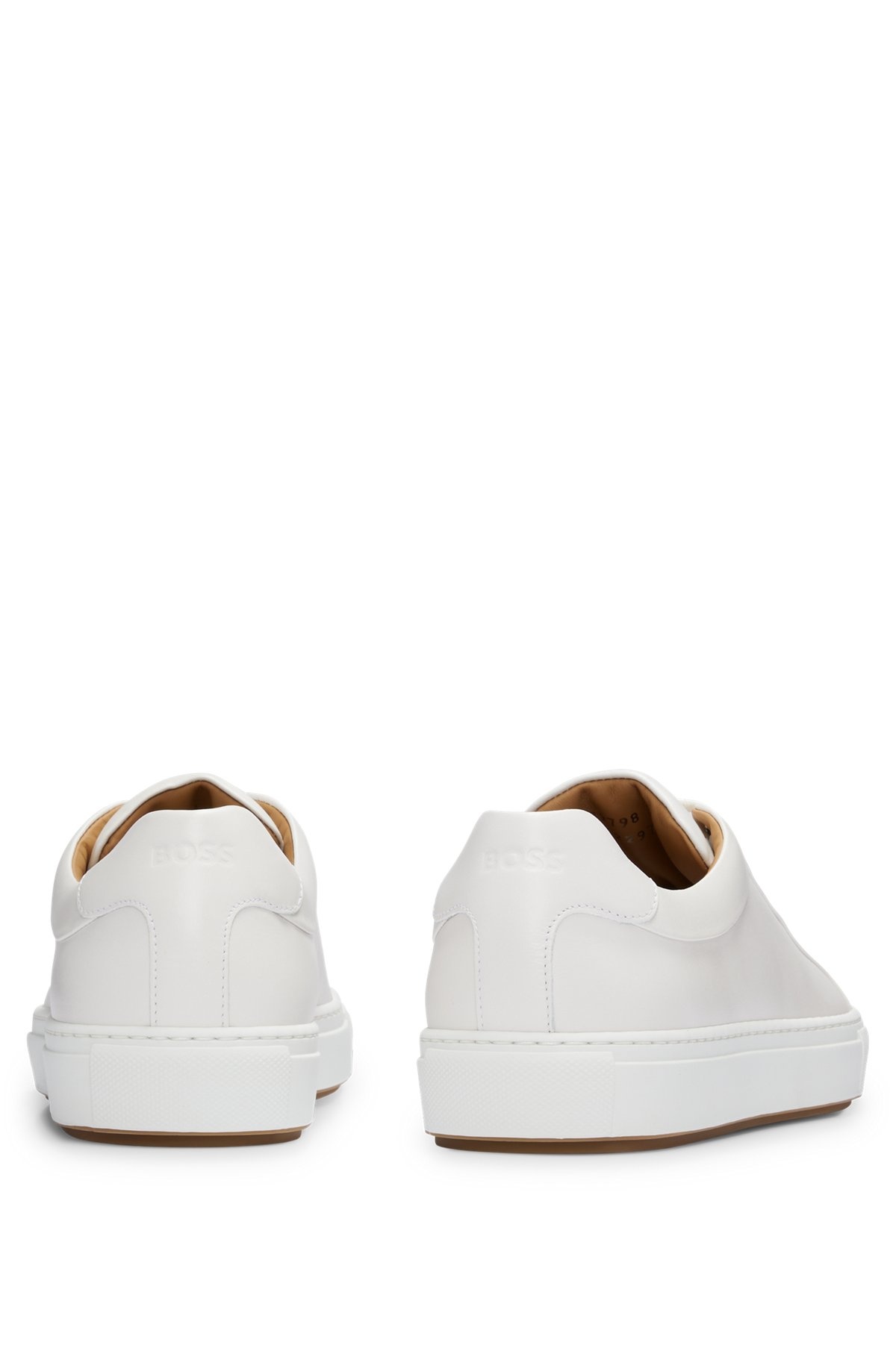 LEATHER CUPSOLE TRAINERS WITH LOGO DETAILS CRAFTED IN ITALY - 5
