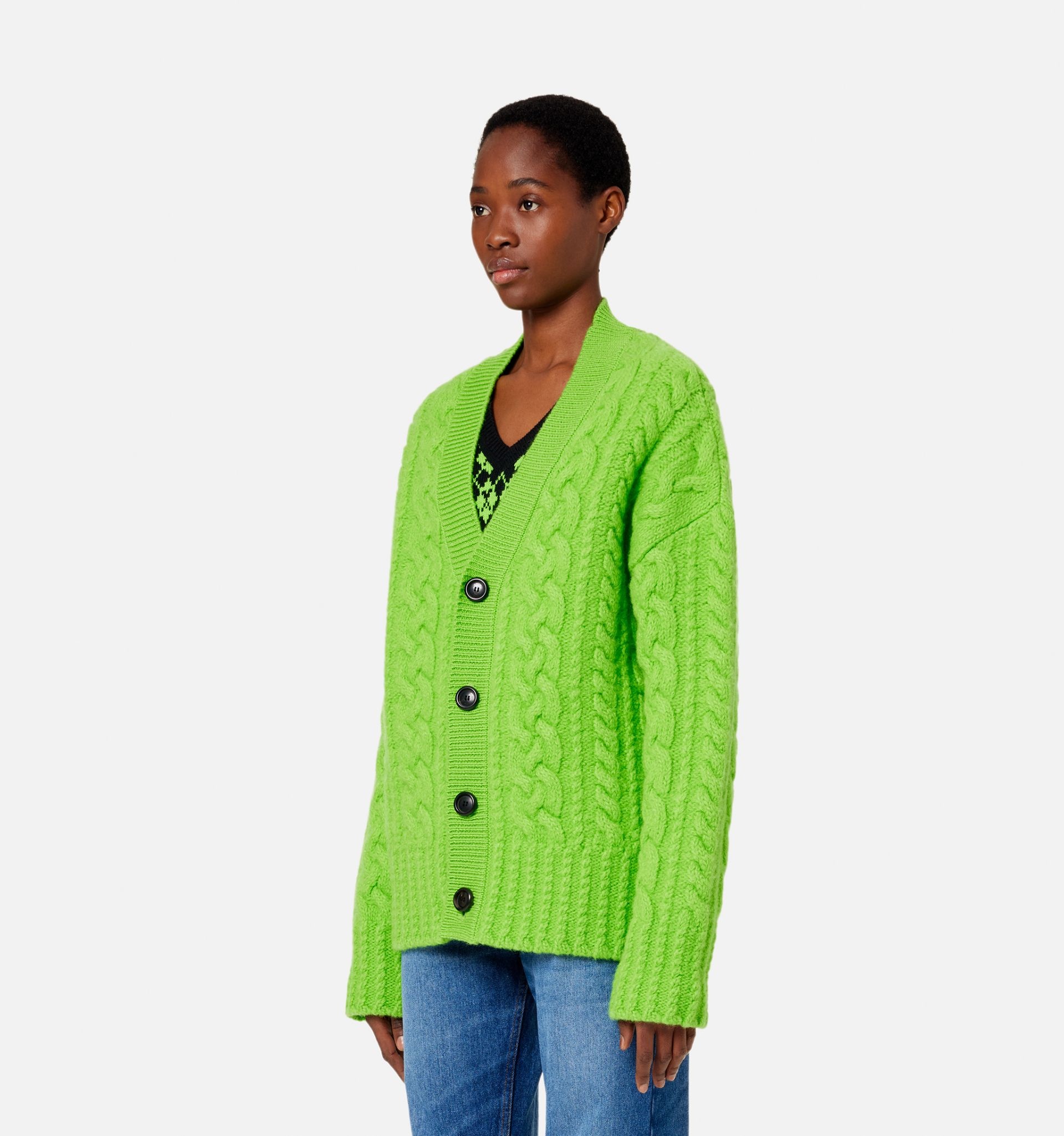 Cable Knitted Cardigan - 5