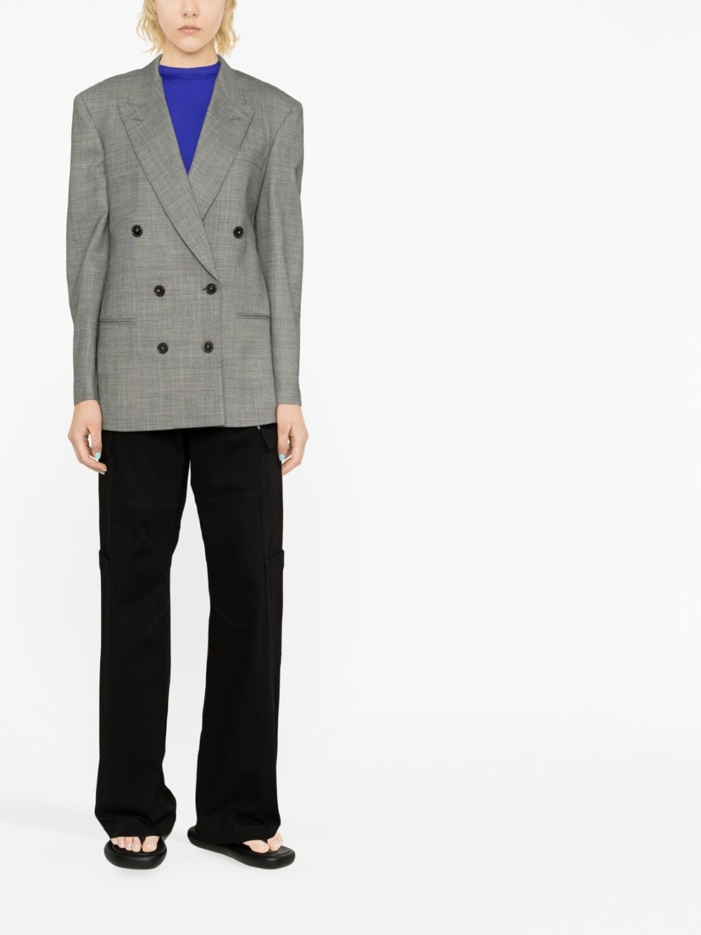 peak-lapels double-breasted blazer - 3