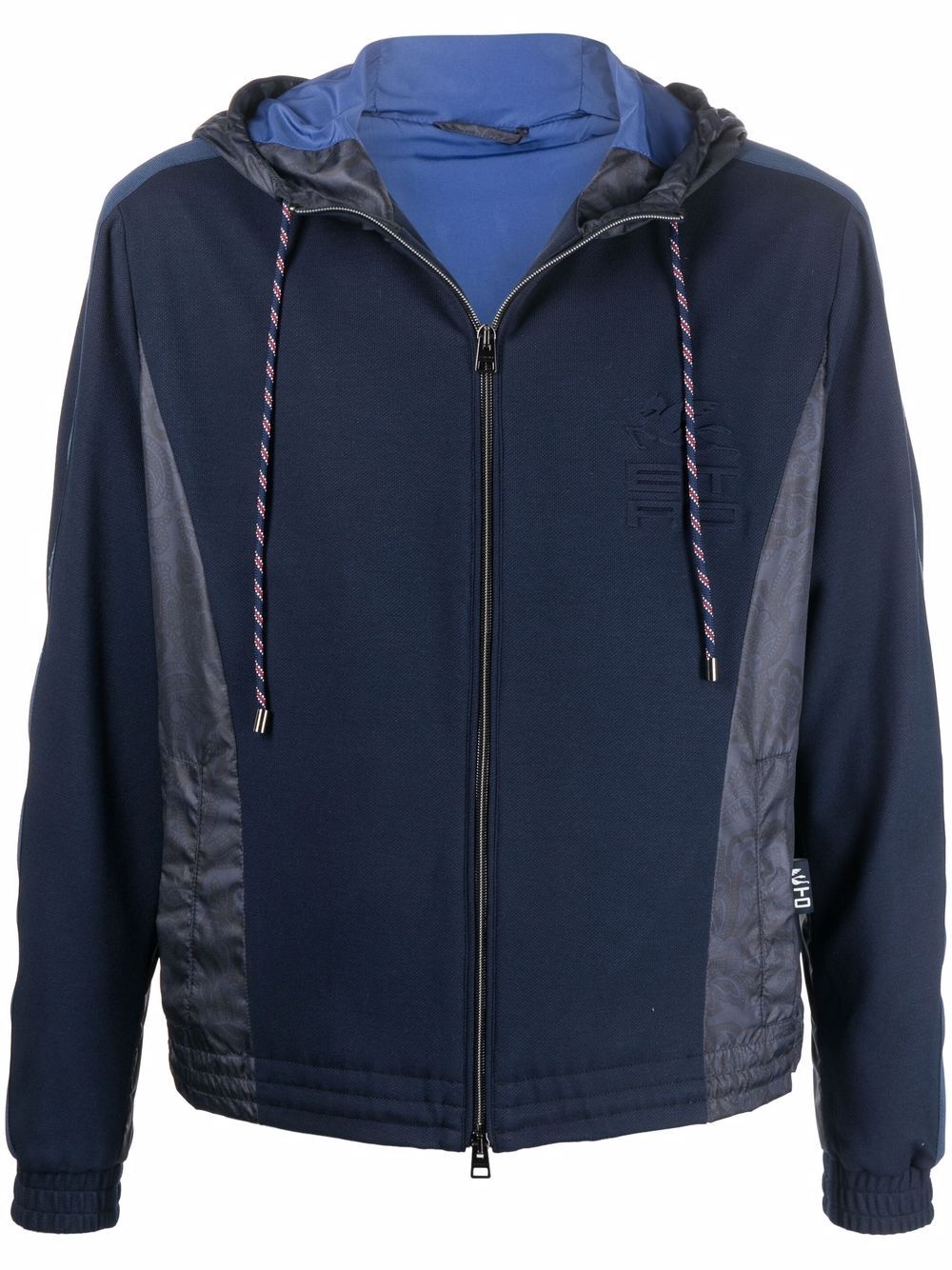 panelled zipped hooded jacket - 1