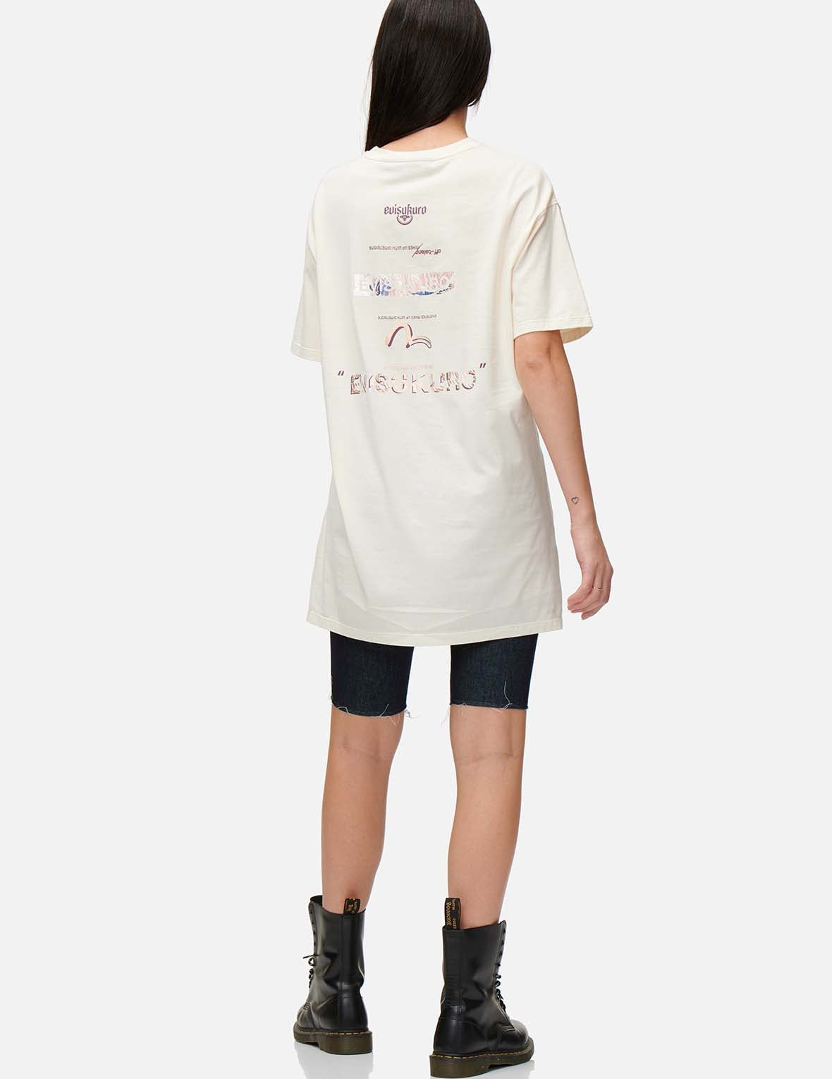 Ukiyo-E Infused Logo Label Print Oversized T-shirt - 3