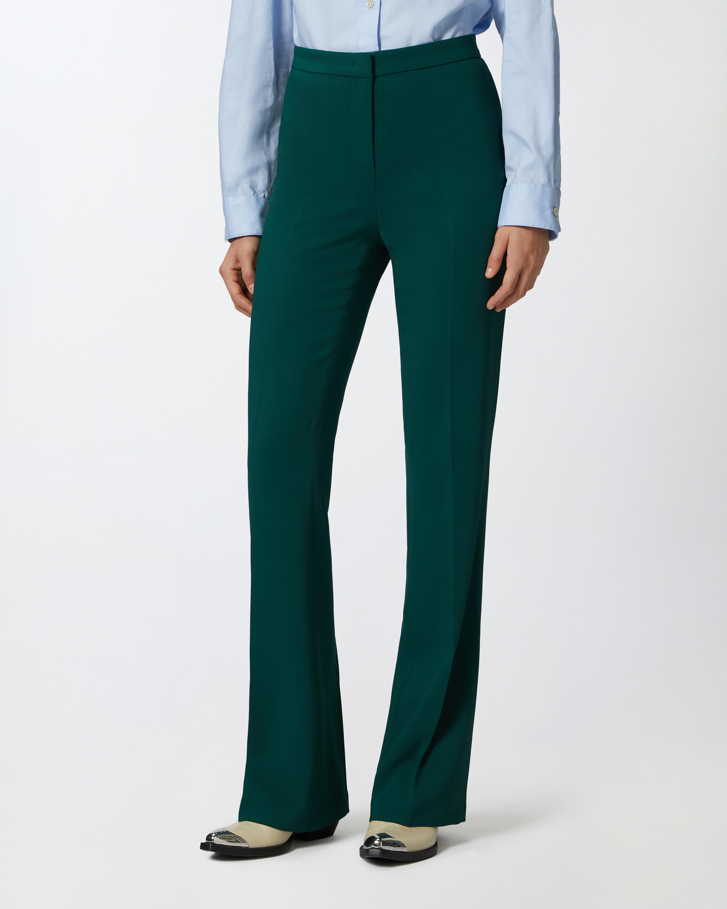 HIGH-WAIST TROUSERS IN TECHNICAL CADY - 3