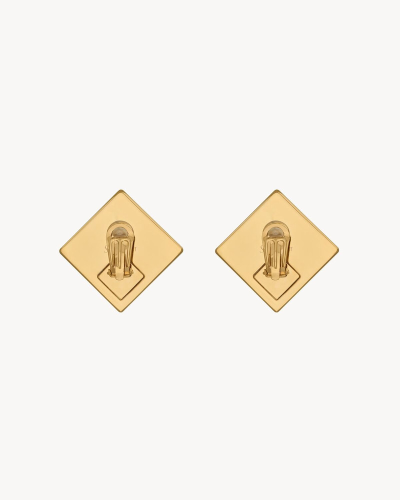 SAINT LAURENT PYRAMID EARRINGS IN RESIN AND METAL outlook