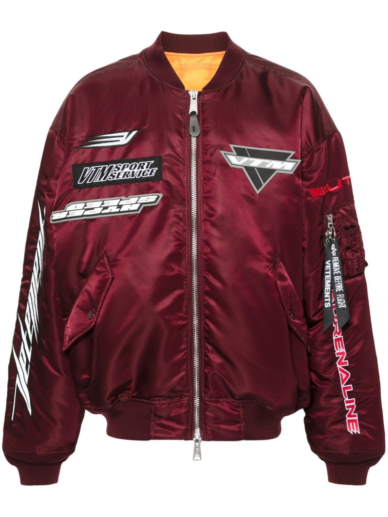 logo-appliquÃ© bomber jacket 1