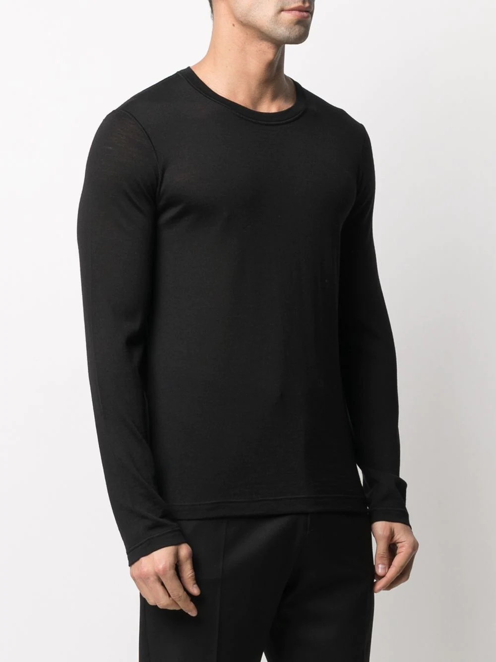 crew neck long-sleeve jumper - 3