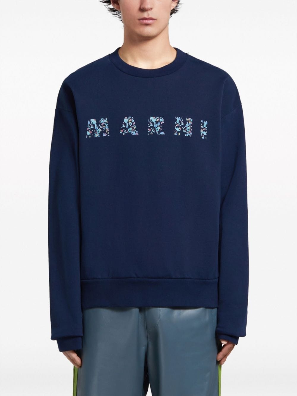 Marni logo-print cotton sweatshirt | REVERSIBLE