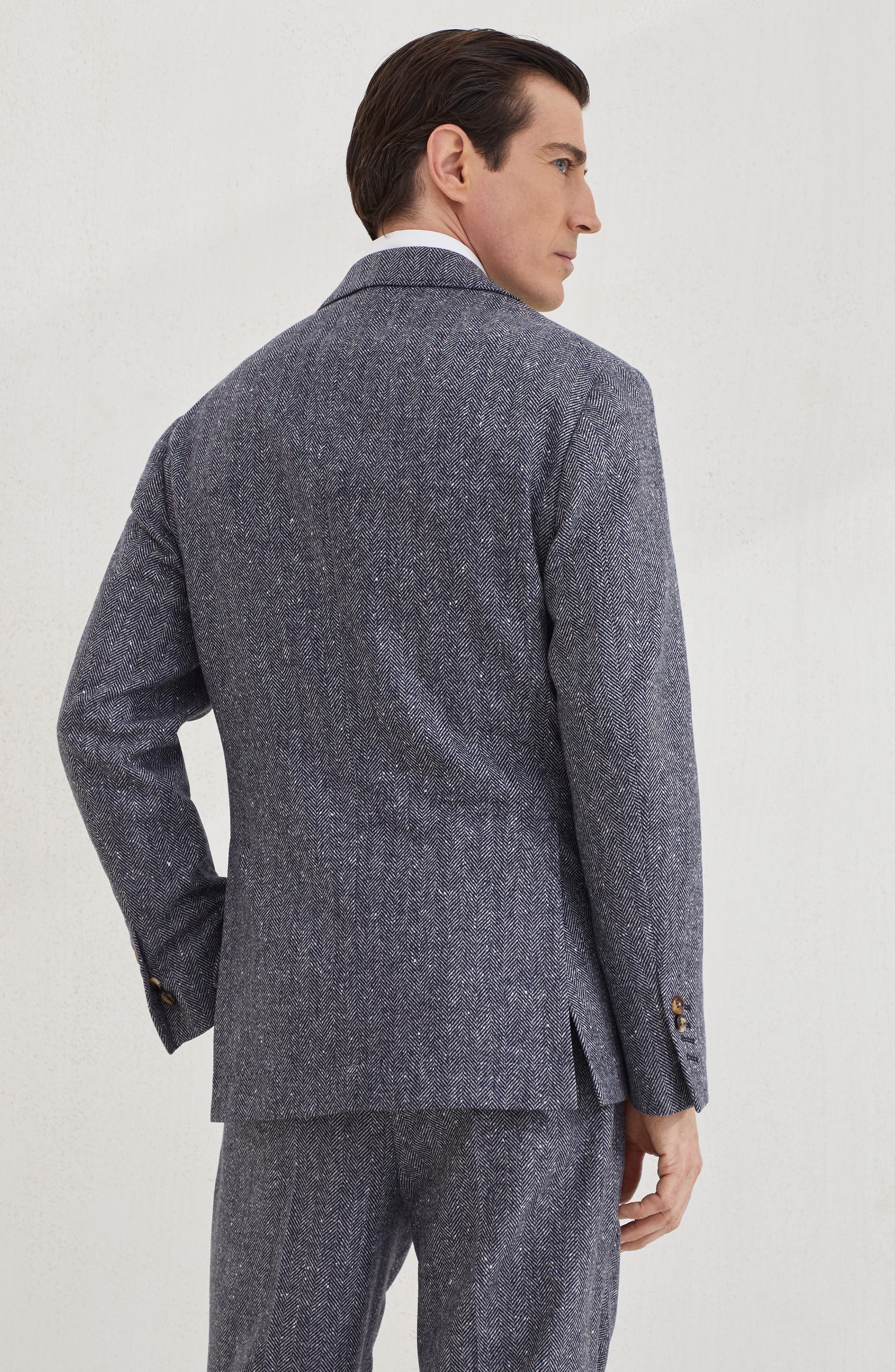 Brunello Cucinelli Deconstructed Cavallo blazer in Navy Blue at Nordstrom - 3