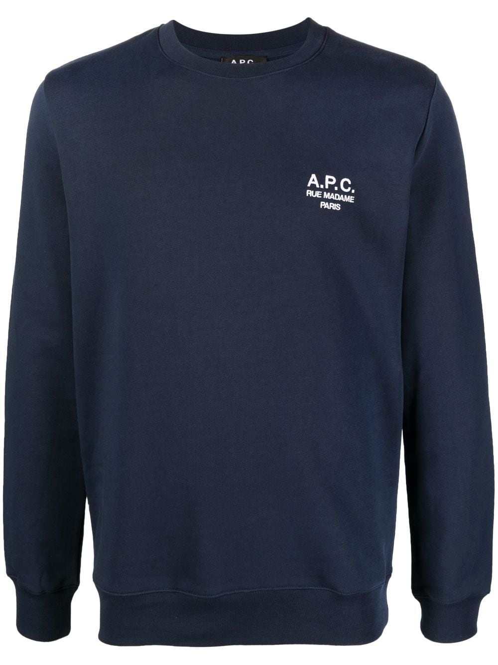 logo-print crew neck sweatshirt - 1