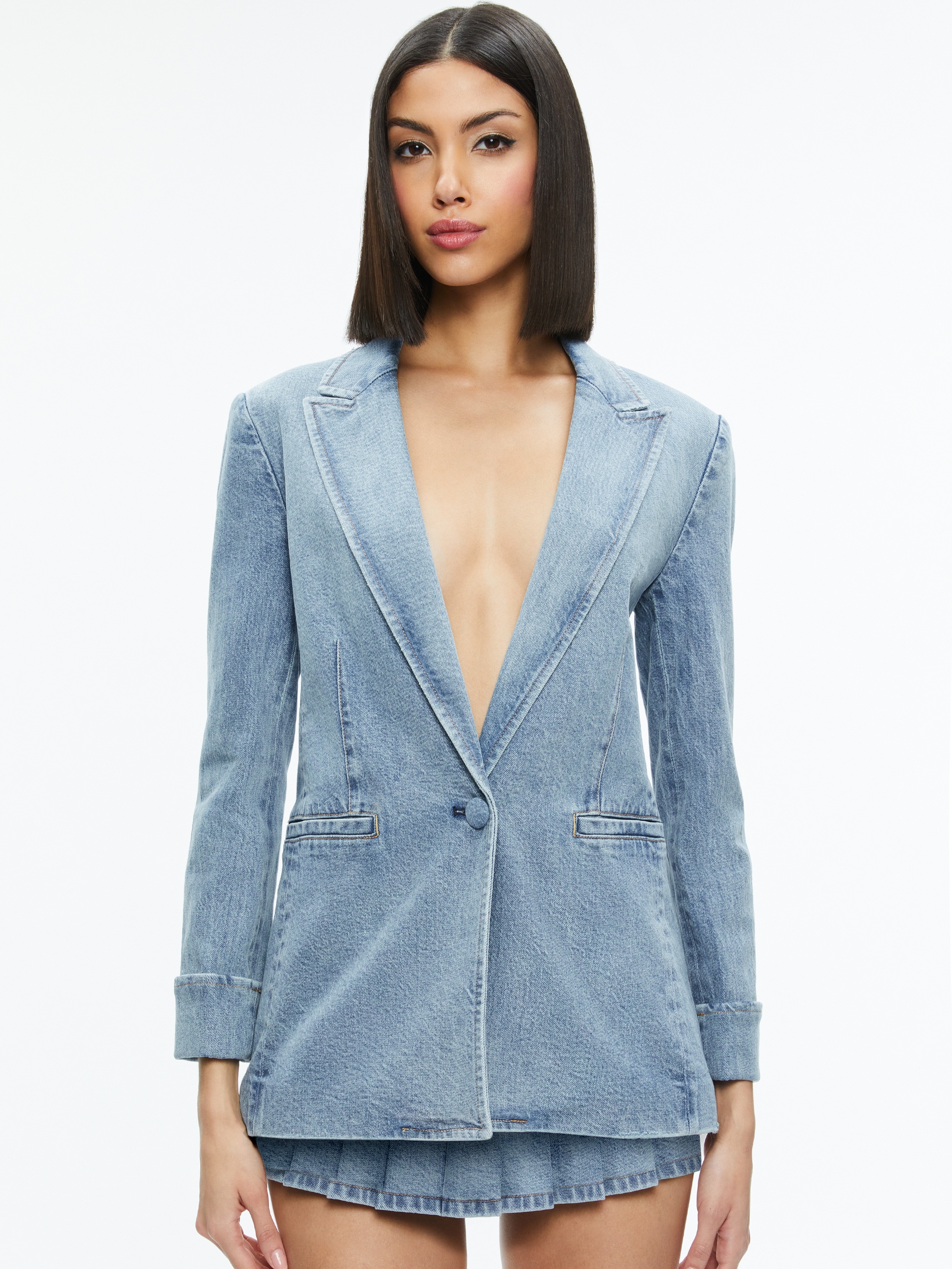 JUSTINE ROLLED CUFF BLAZER - 2