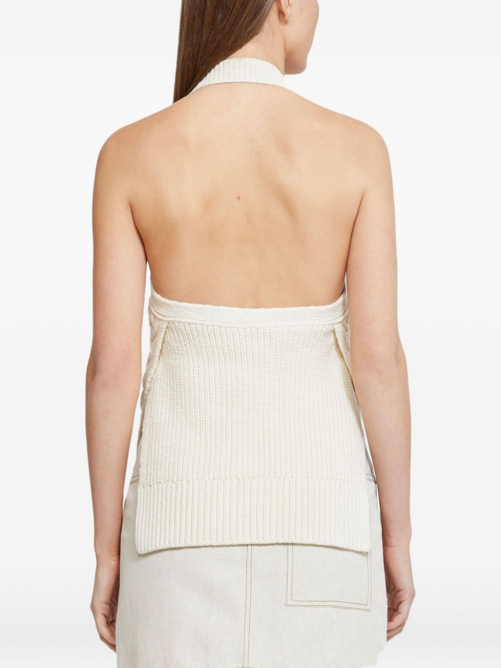 cable-knit halterneck top - 5