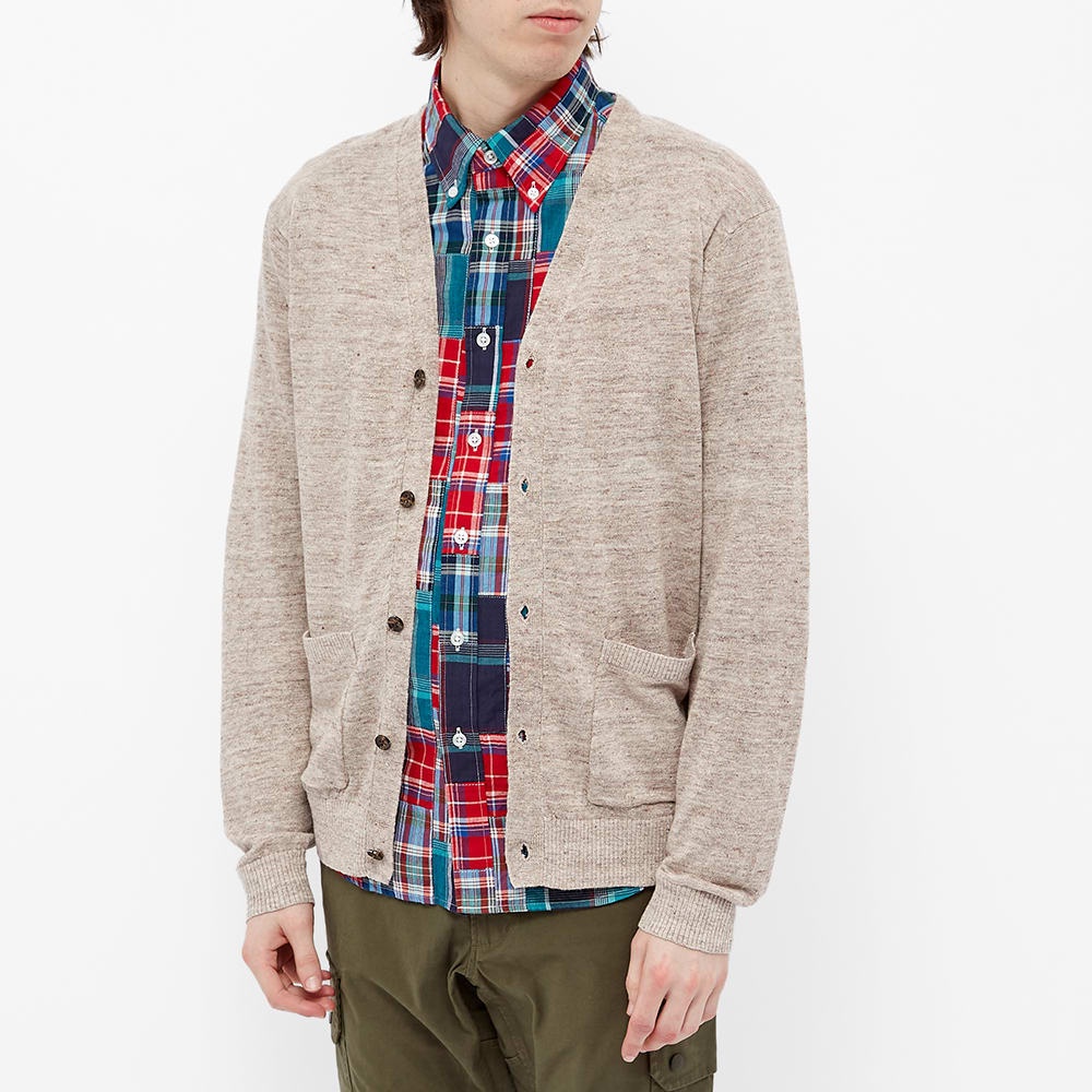 Beams Plus Linen Knitted Cardigan - 4