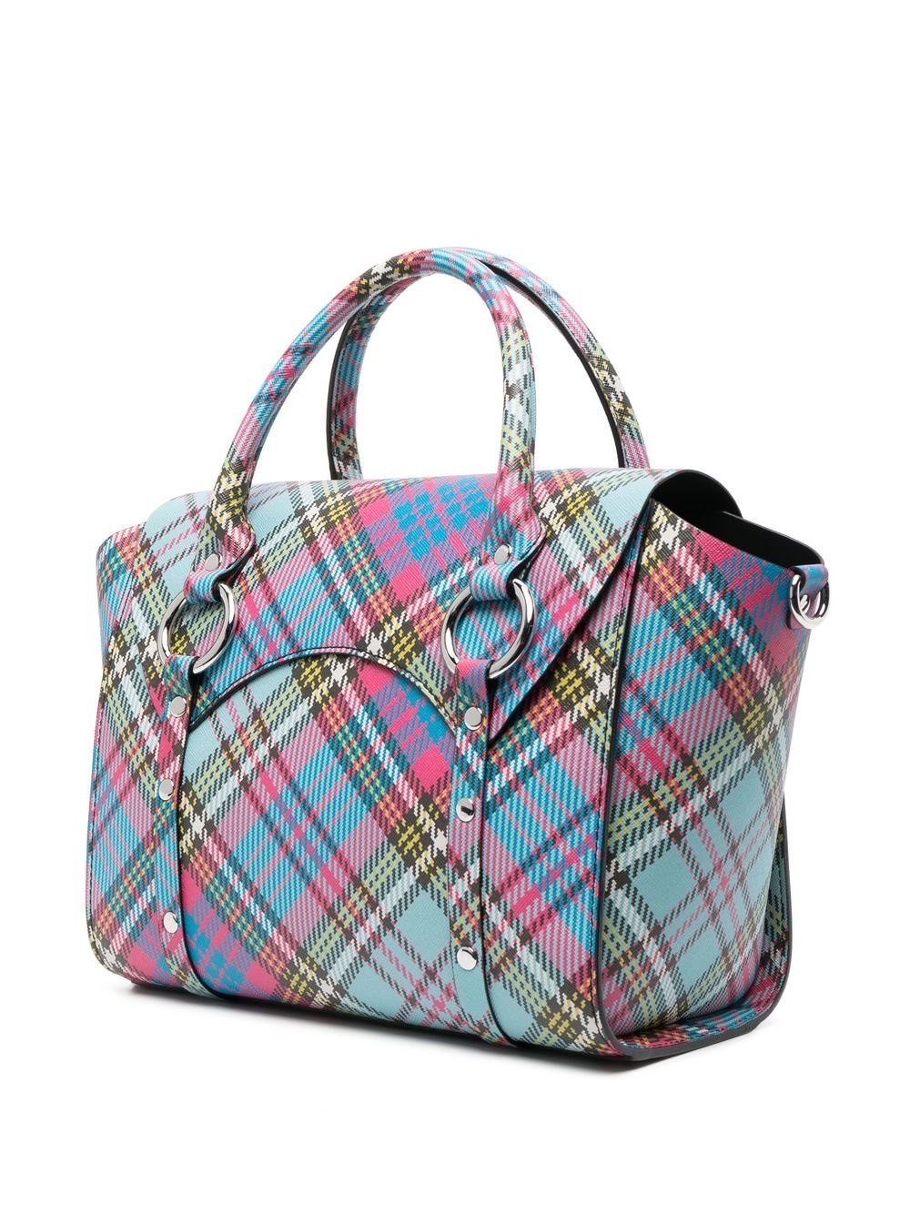 Betty medium plaid-print tote bag - 3