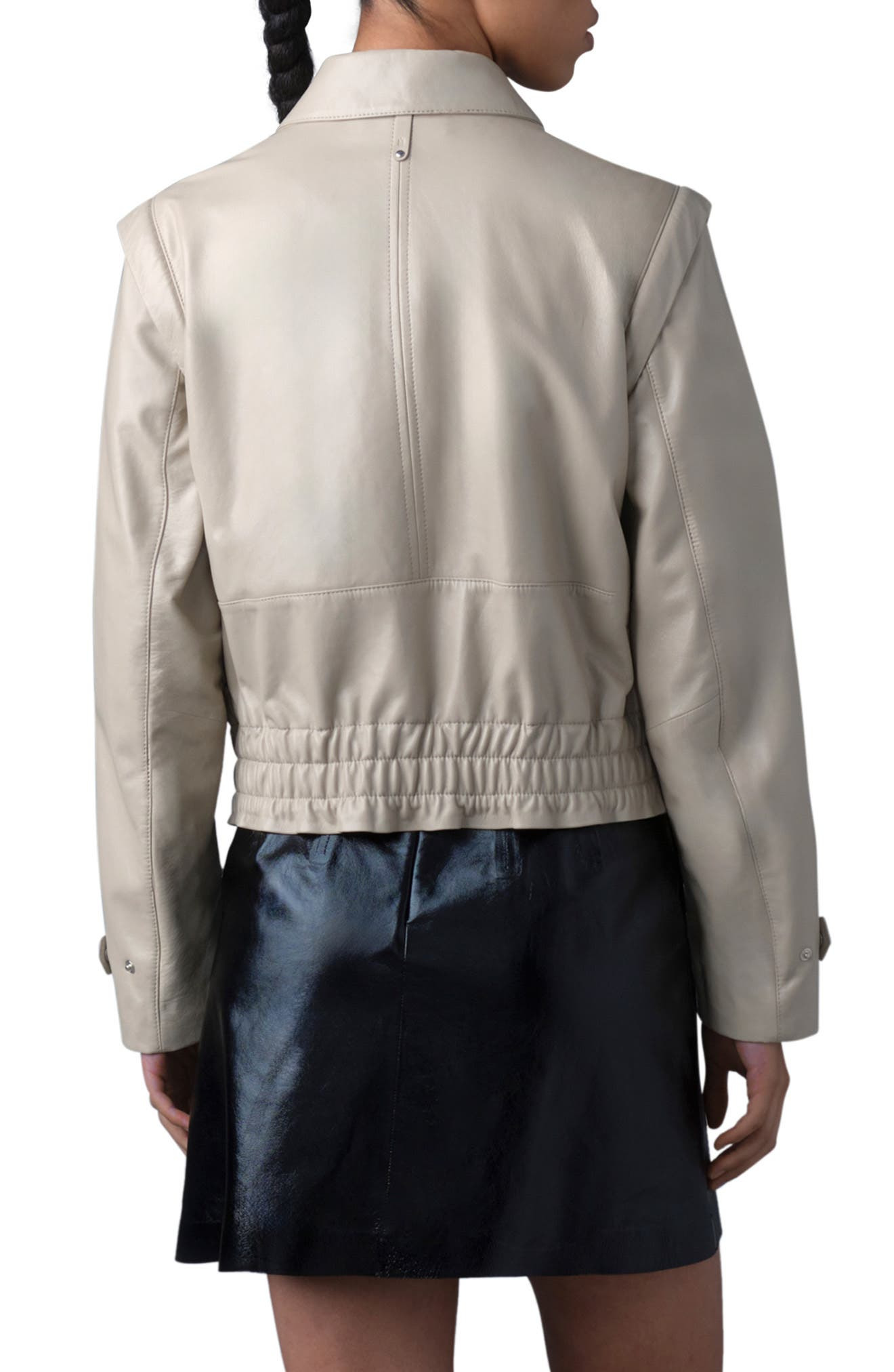 Amoree 2-in-1 Paneled Leather Jacket - 3