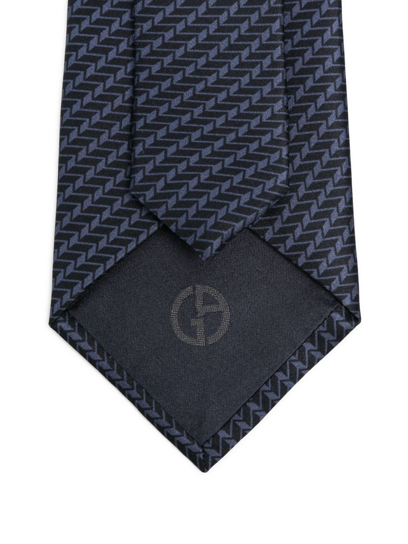 GIORGIO ARMANI geometric-pattern silk tie outlook