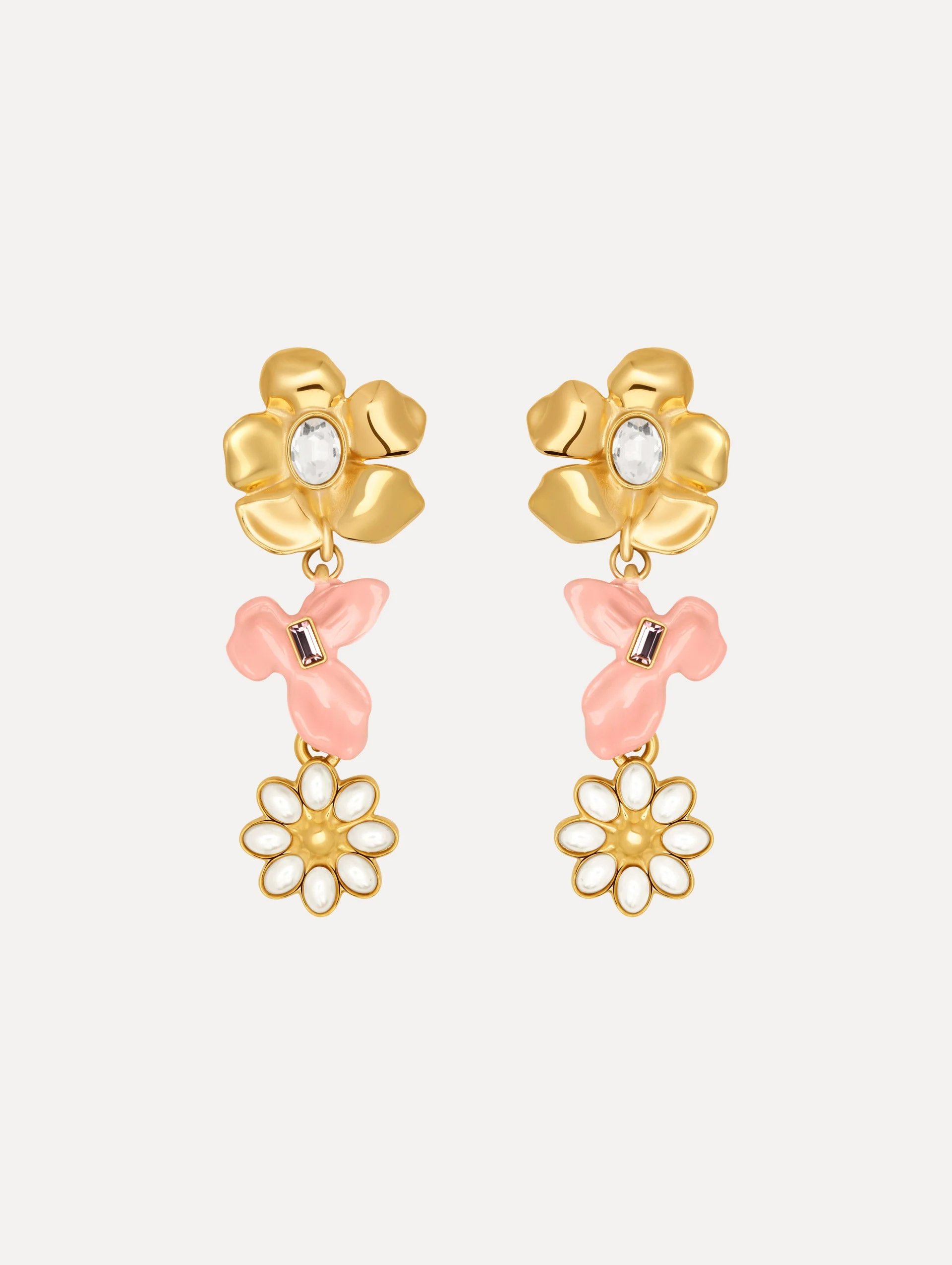 WILDFLOWER DROP CLIP-ON EARRINGS - 1