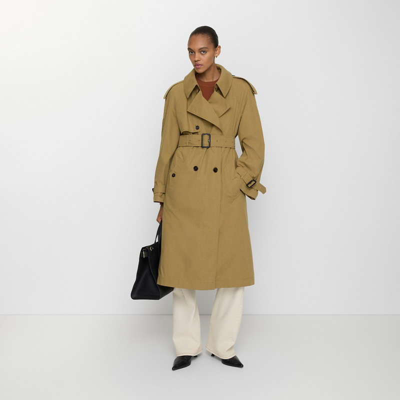 Burberry Long Canvas Fitzrovia Trench Coat with Warmer outlook