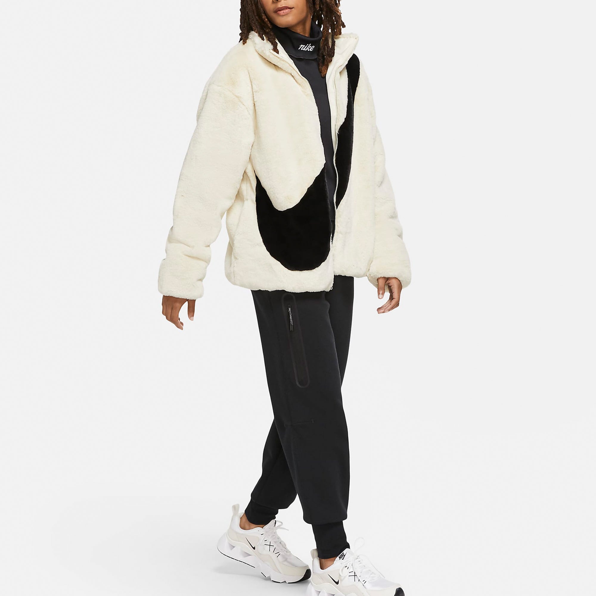 (WMNS) Nike Sportswear Jacket 'Fossil Black' CU6559-238 - 5
