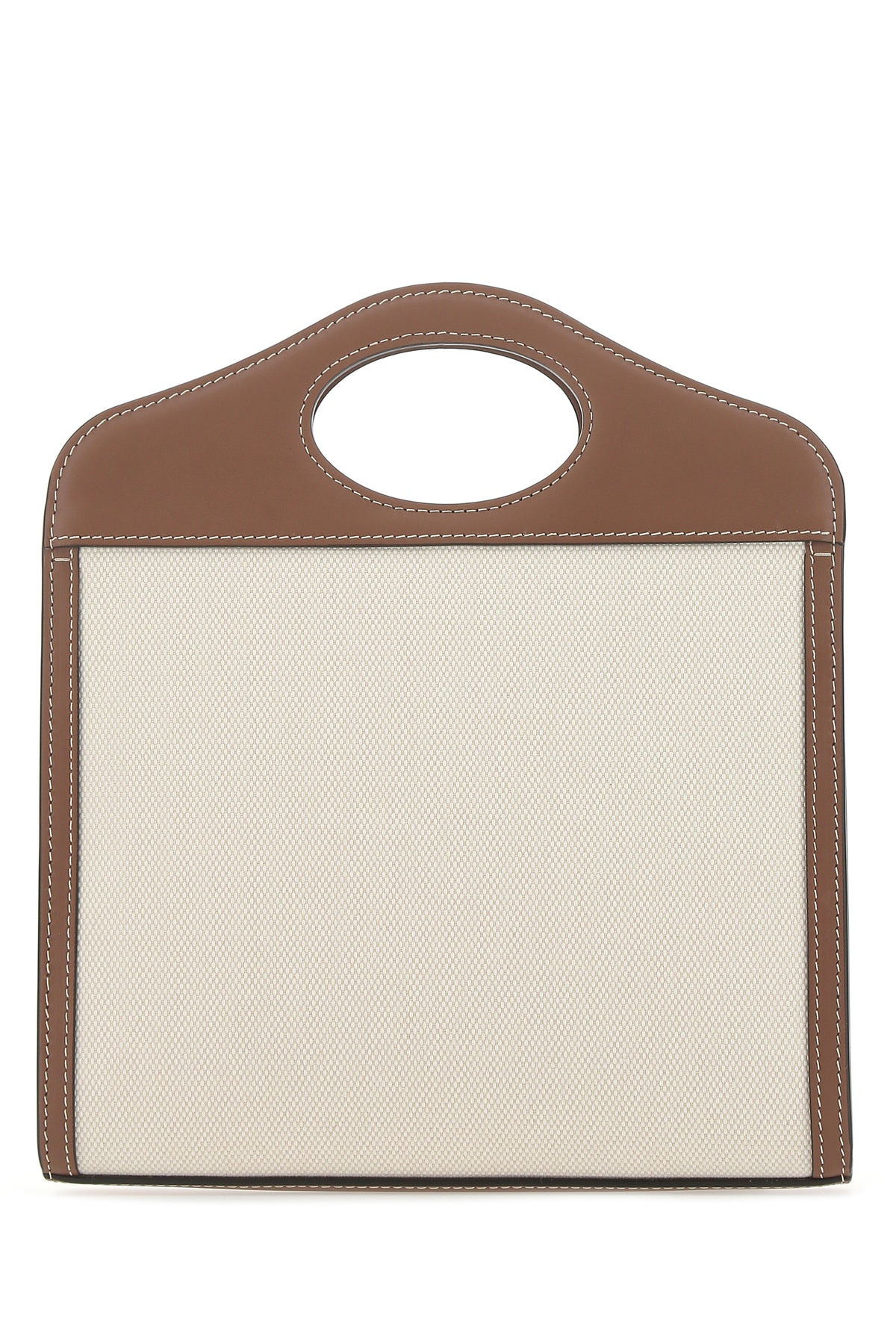 Two-tone canvas and leather mini Pocket handbag - 3