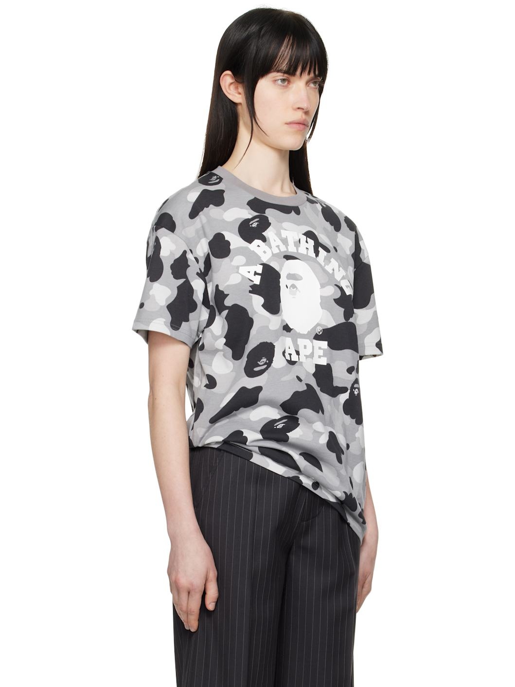 Gray 1st Camo College Oversized T-shirt - 2