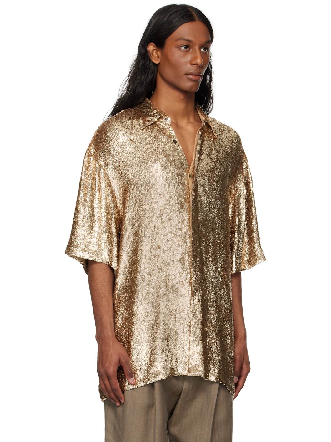 Gold Sequinned Shirt - 2