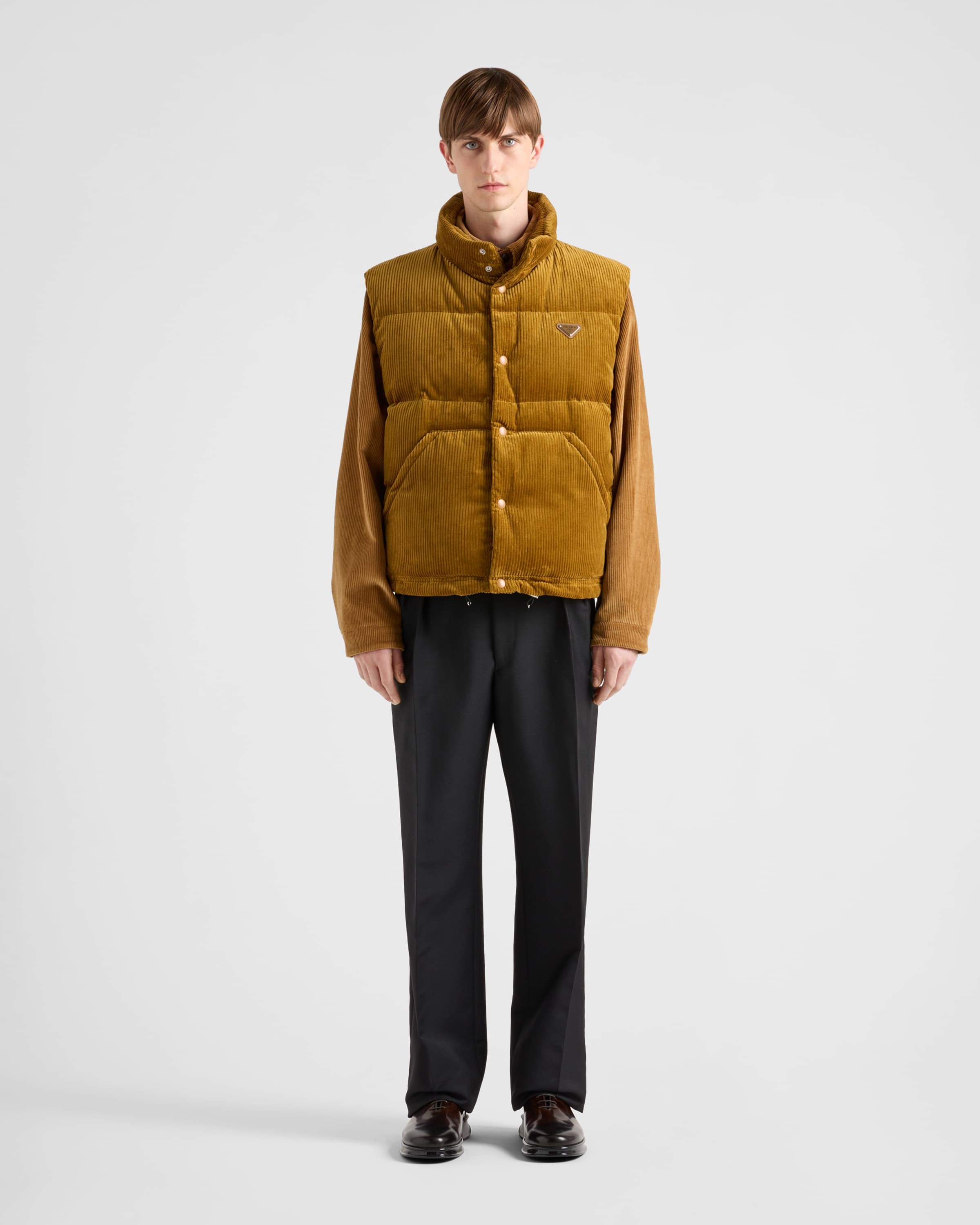 ジャケット・アウター DIESEL Corduroy Sidezip Puffer Vest Remove_background_project_-