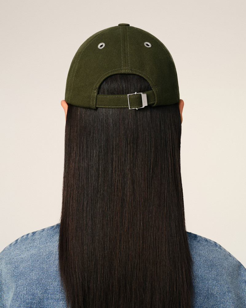 GREEN COTTON EMBOSSED AMI DE COEUR CAP 6