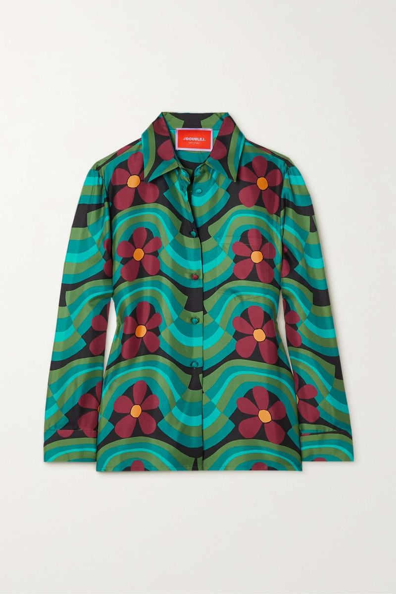 Boy printed silk-twill shirt 1