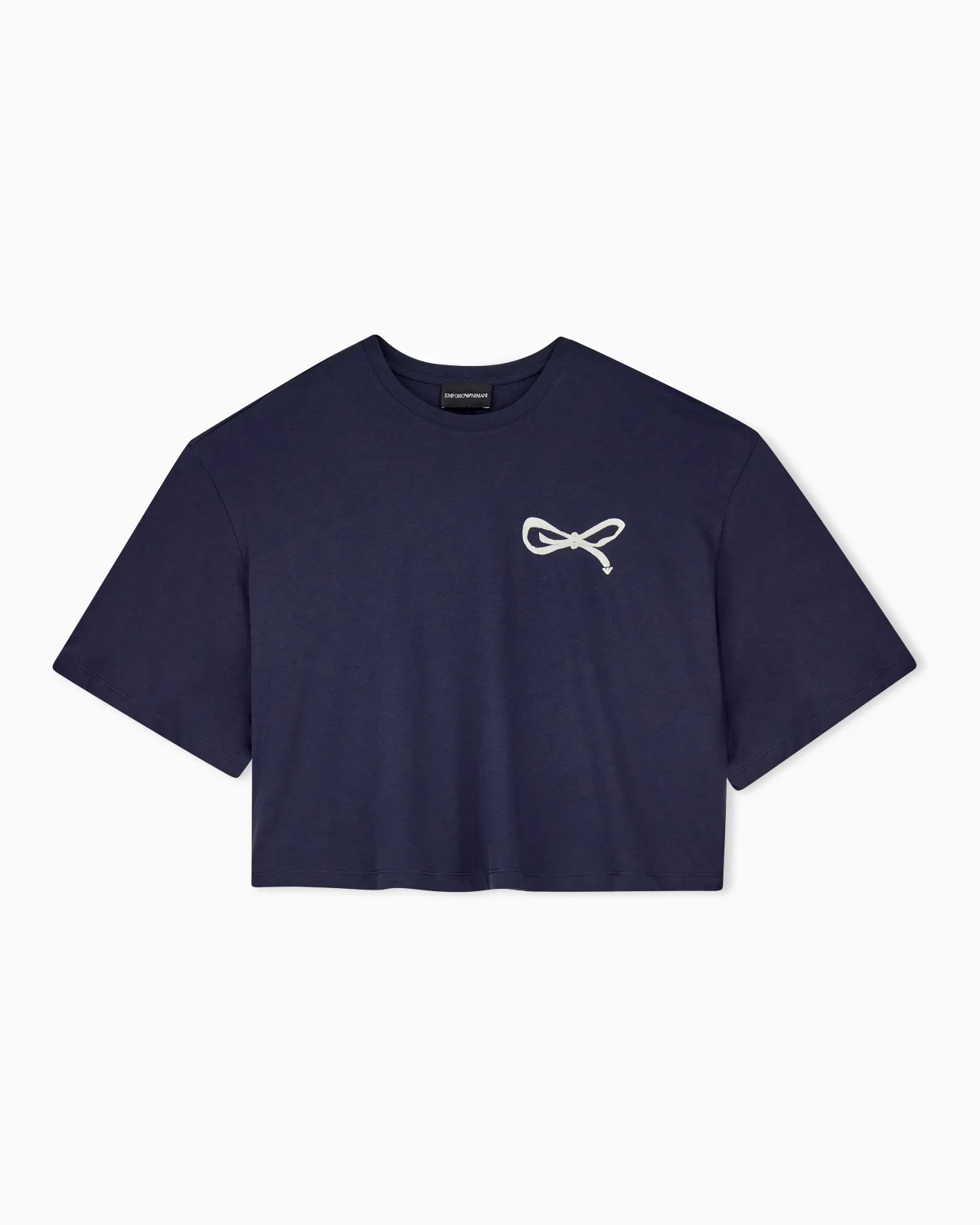 CREW NECK T-SHIRT IN SUPIMA COTTON JERSEY WITH LOGO - 1