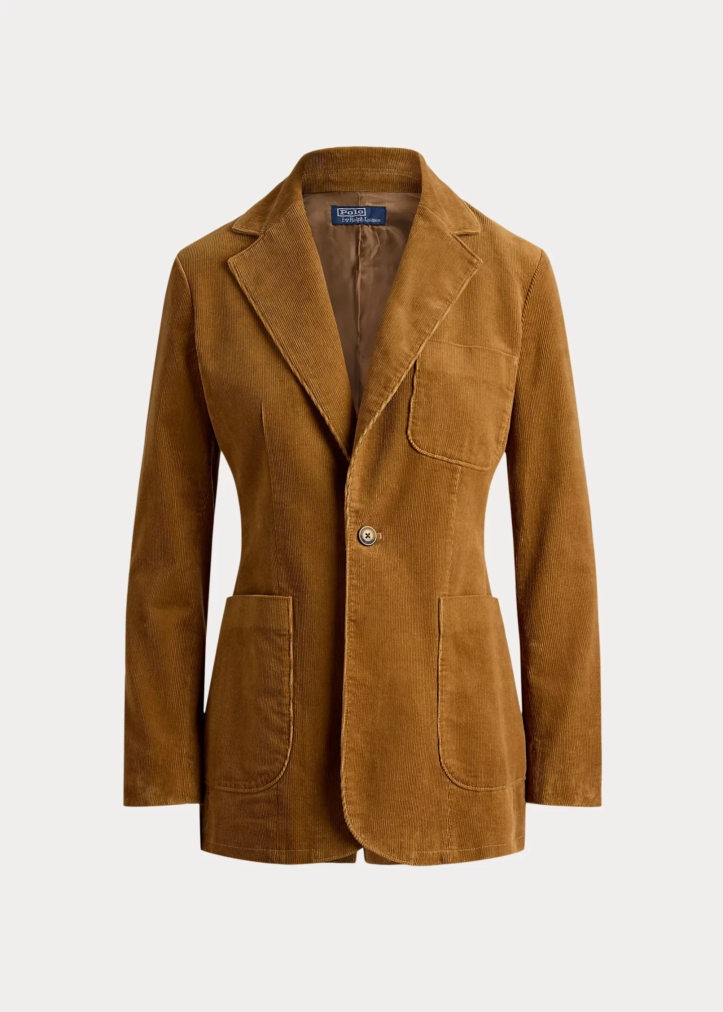 Single-Breasted Corduroy Blazer - 1