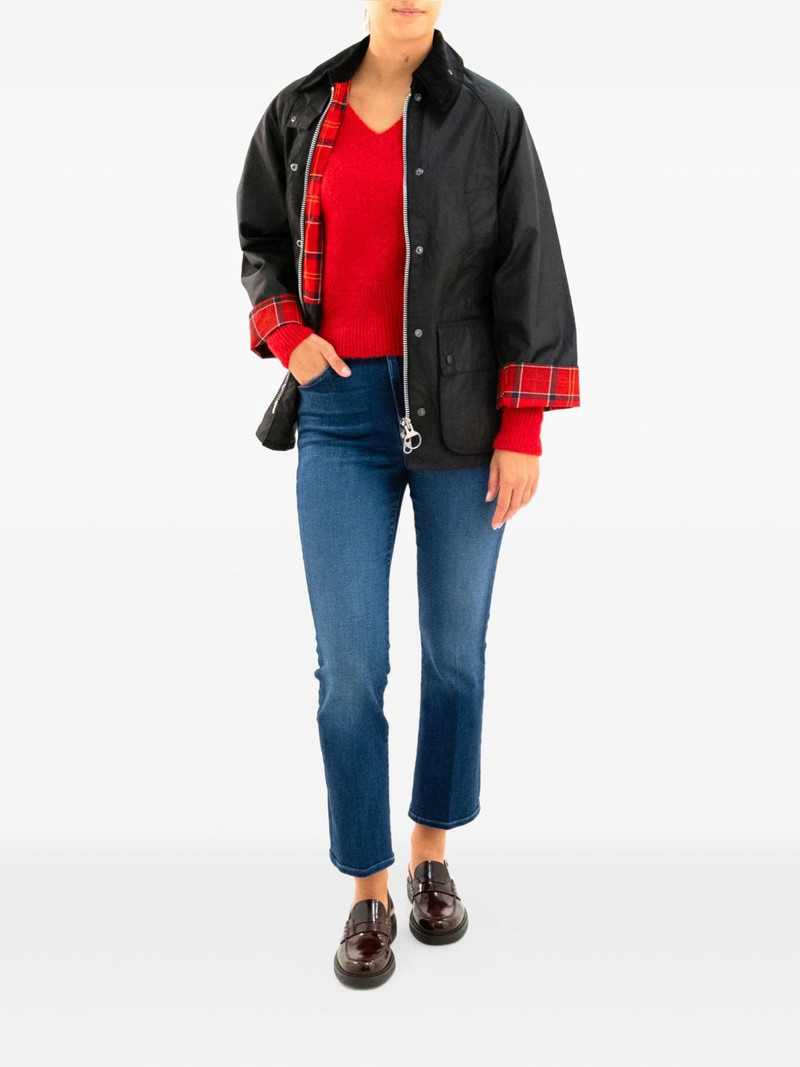 Barbour corduroy-collar tartan-cuff jacket outlook