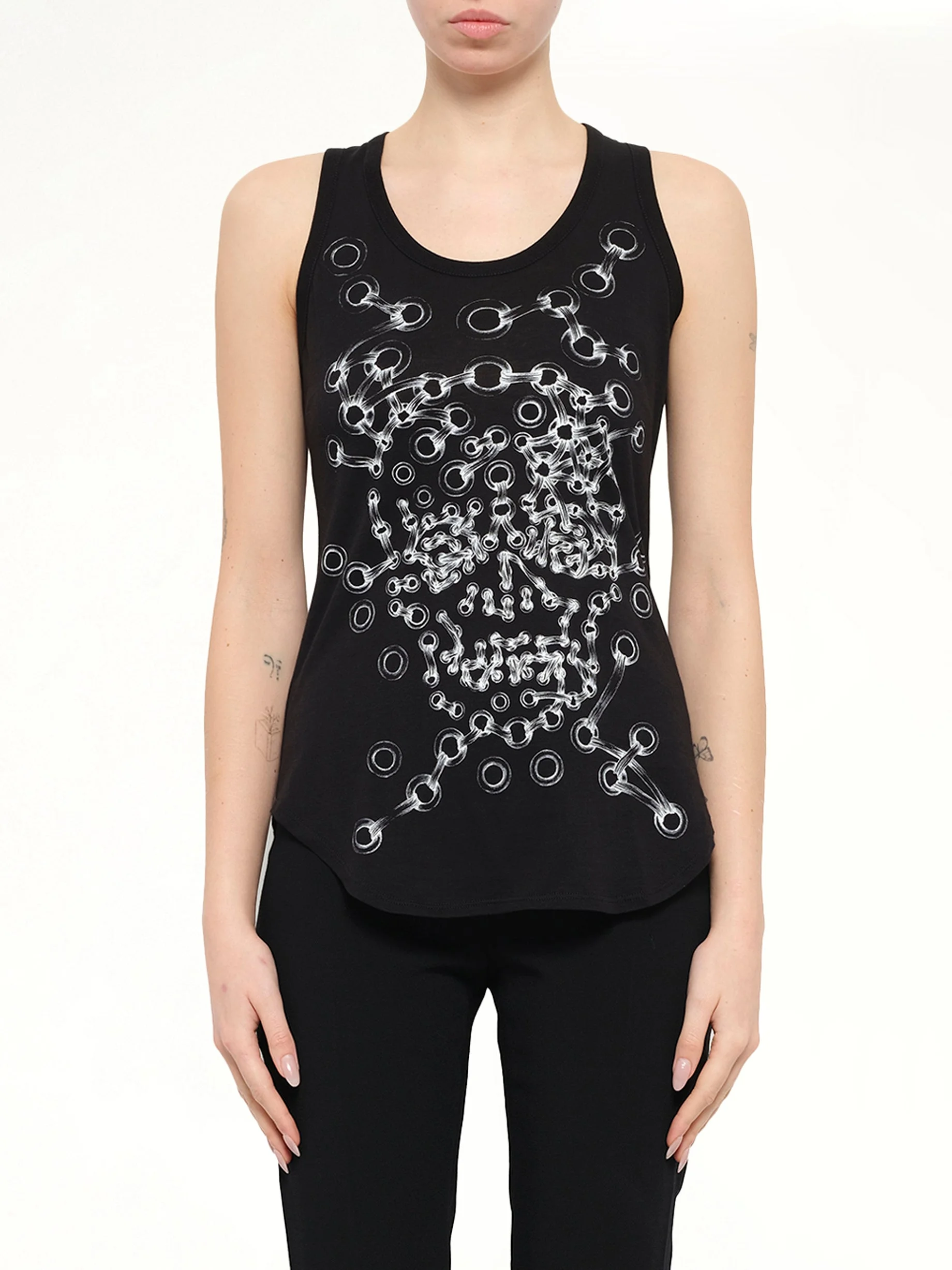 Alexander McQueen Eyelets T-Shirt in Black - 1