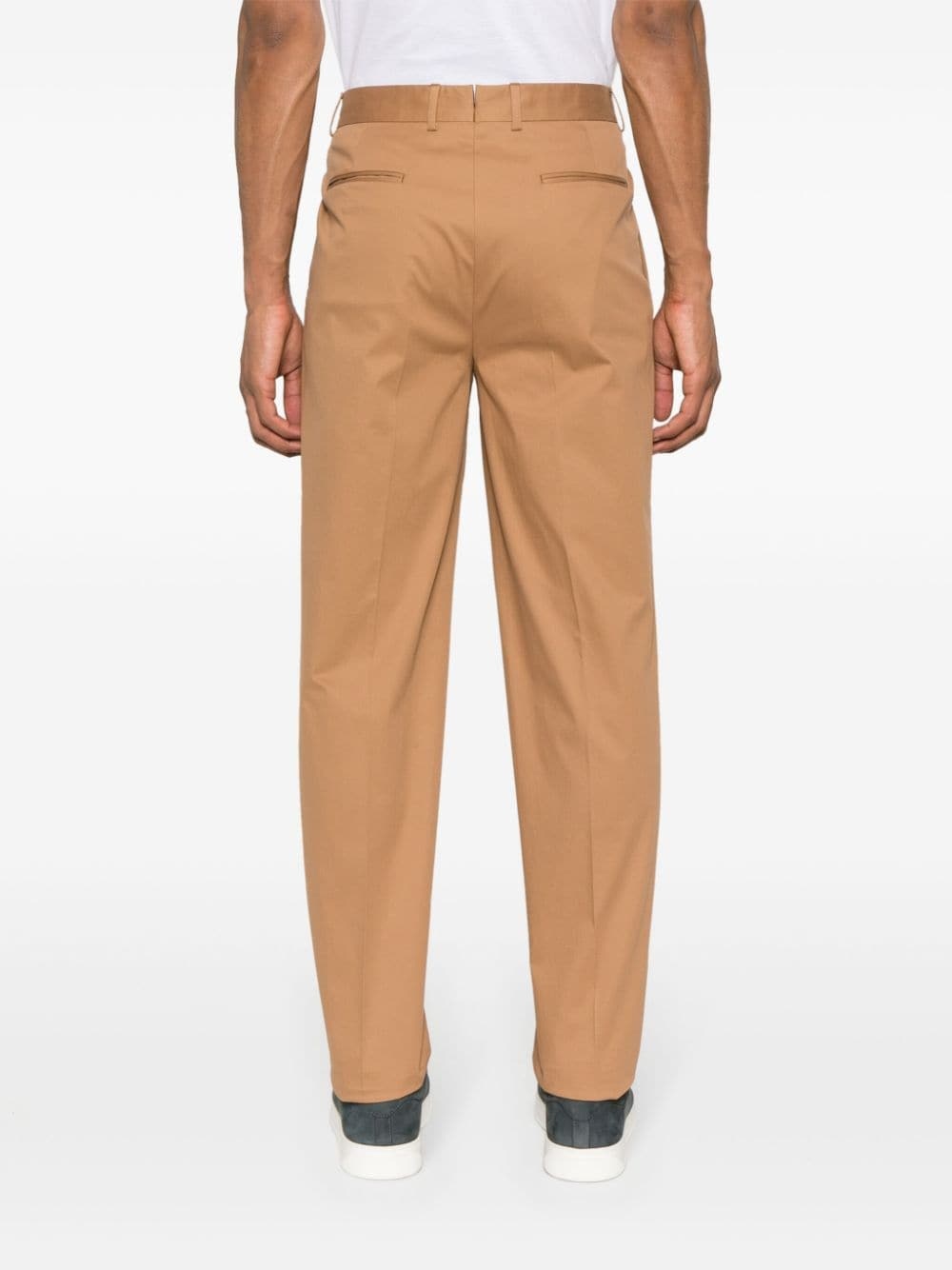 mid-rise pleated chino trousers - 4