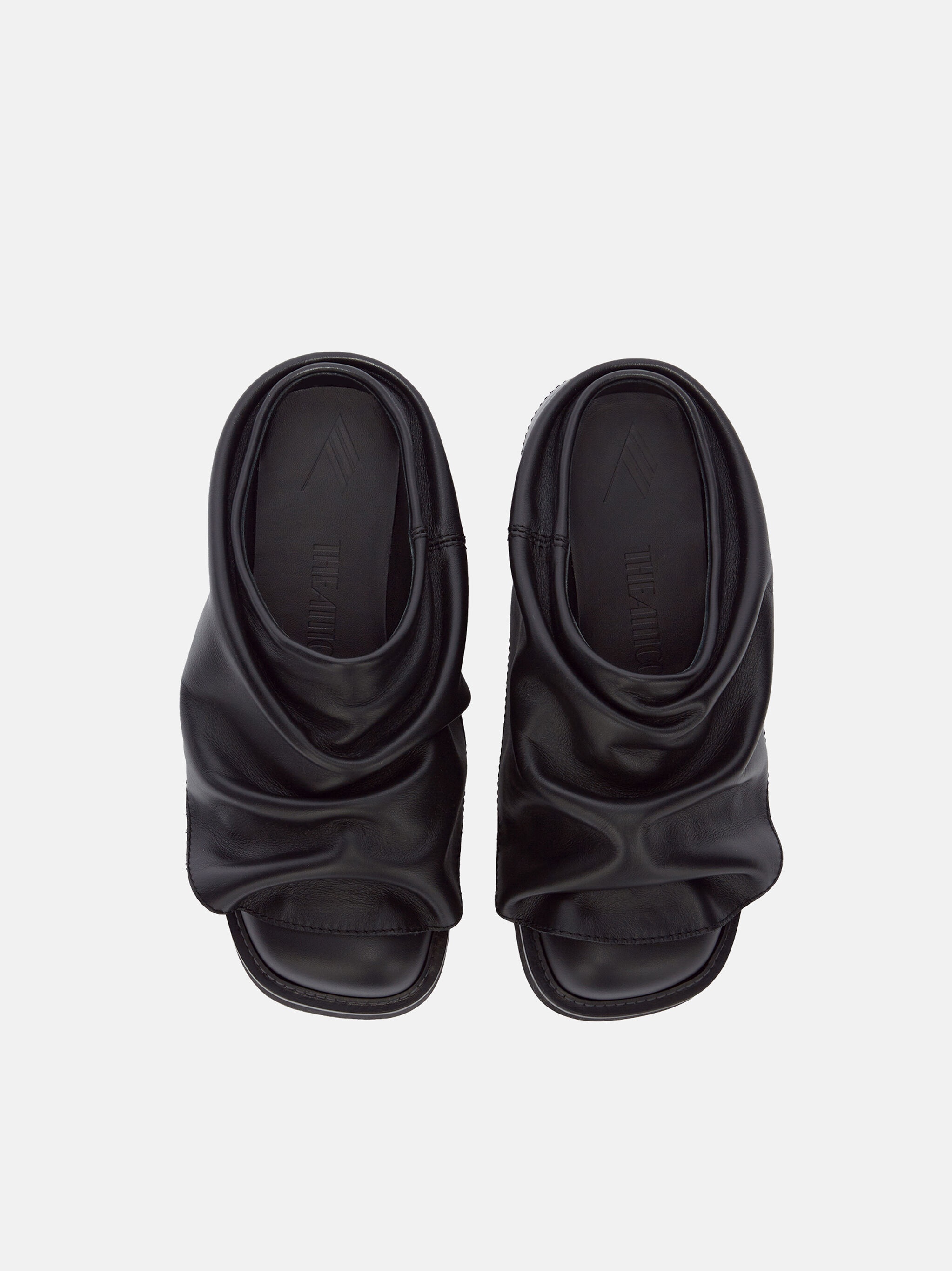 THE ATTICO ''MINI ROBIN'' BLACK SABOT | REVERSIBLE