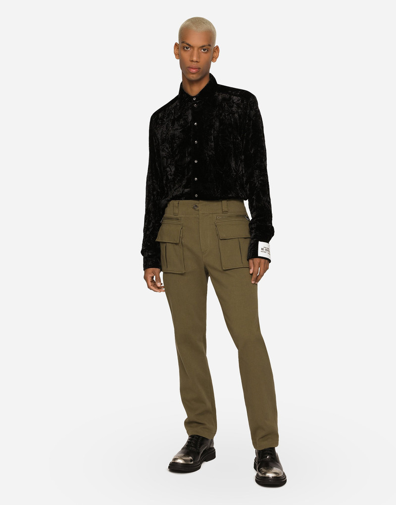Dolce & Gabbana Crushed velvet shirt outlook
