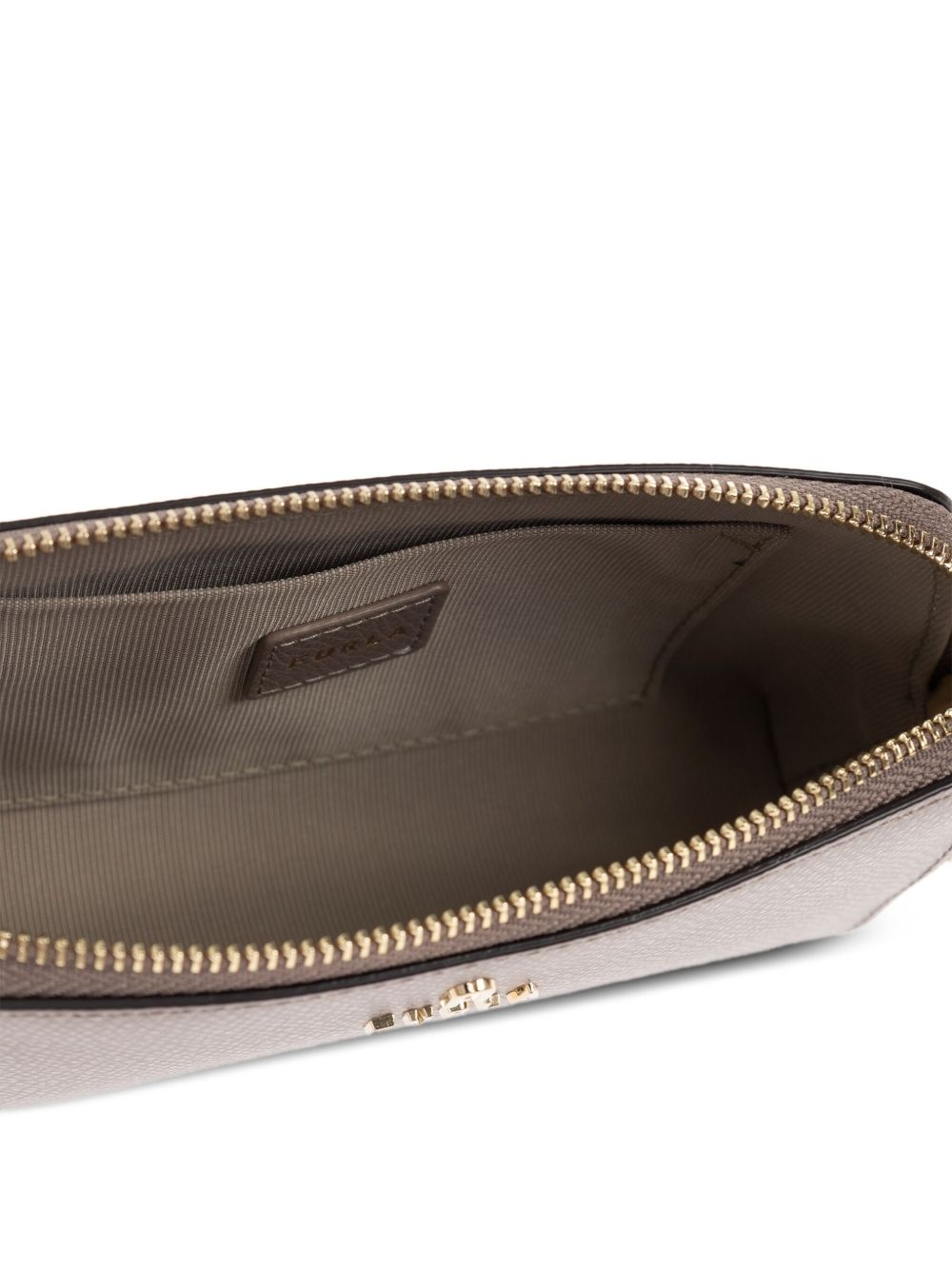 zip-top leather make-up bag - 5