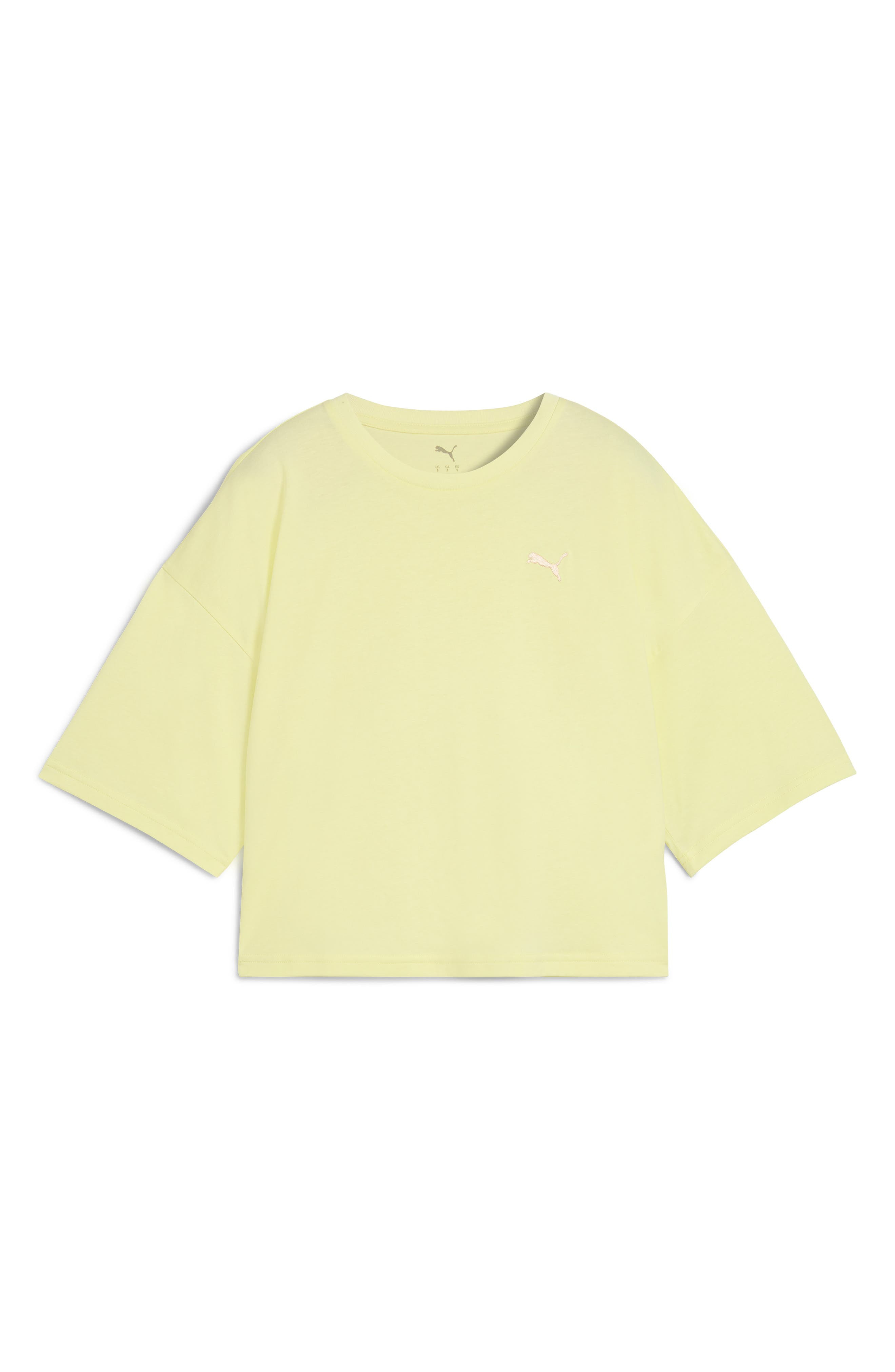 PUMA Oversize Crop Cotton T-Shirt in Gold Moon at Nordstrom - 3