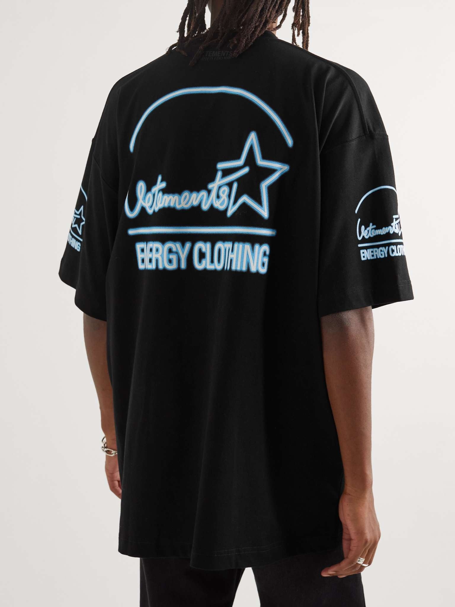 Oversized Logo-Print Cotton-Jersey T-Shirt - 4