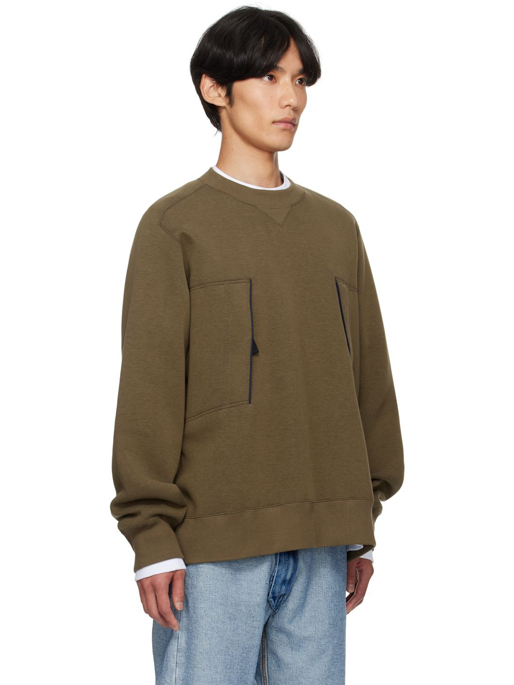 Khaki Sponge Sweat Sweatshirt - 2