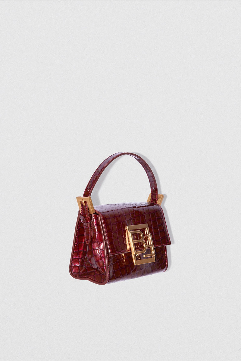 BY FAR FRAN AUTUMN GLOSSY CROCO EMBOSSED LEATHER outlook