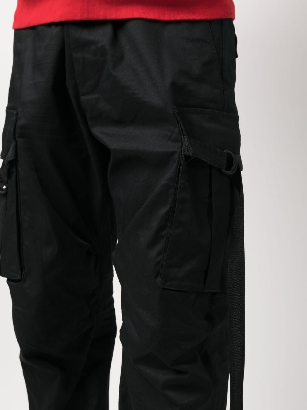 straight-leg cotton cargo trousers - 5