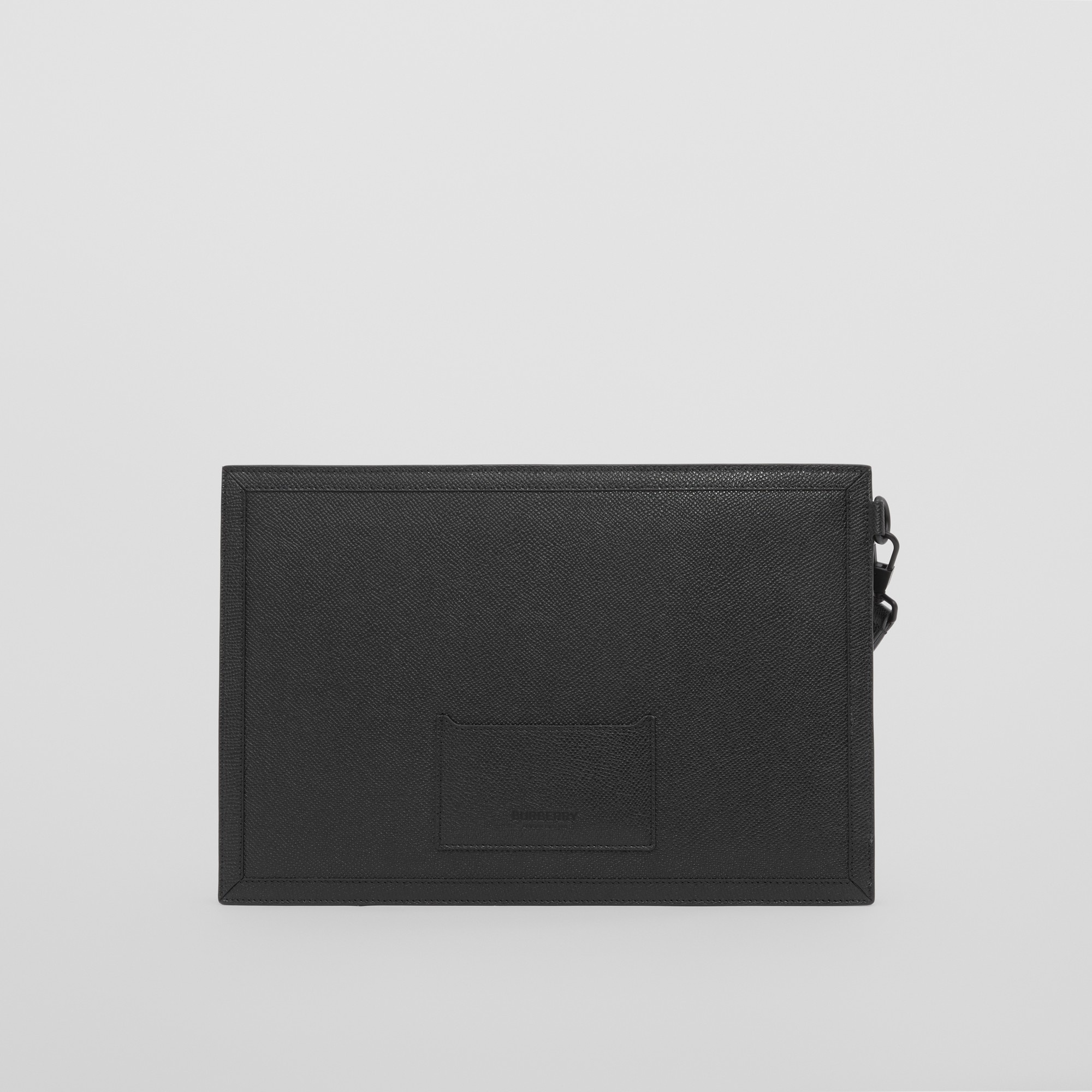 Rabbit Embossed Grainy Leather Zip Pouch - 5
