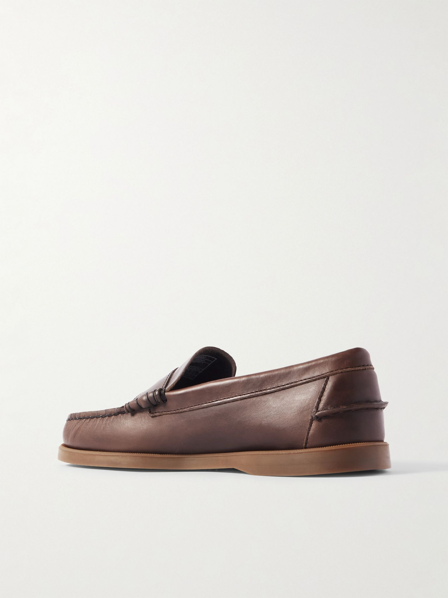 Dolphin Waxed-Leather Penny Loafers Brown - 4