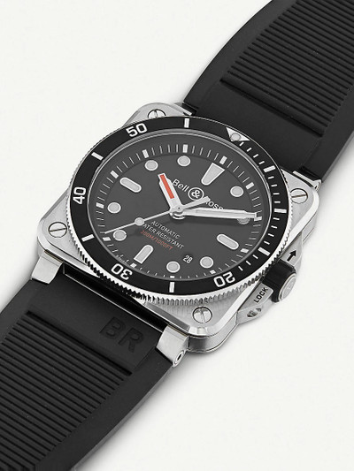 Bell & Ross BR0392 Diver satin-polished steel and rubber automatic watch outlook