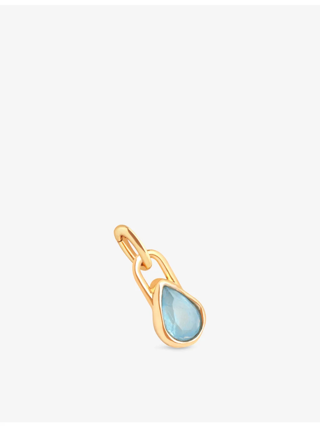 March 18ct Gold-Plated Sterling-Silver And Aquamarine Birthstone Charm - 1