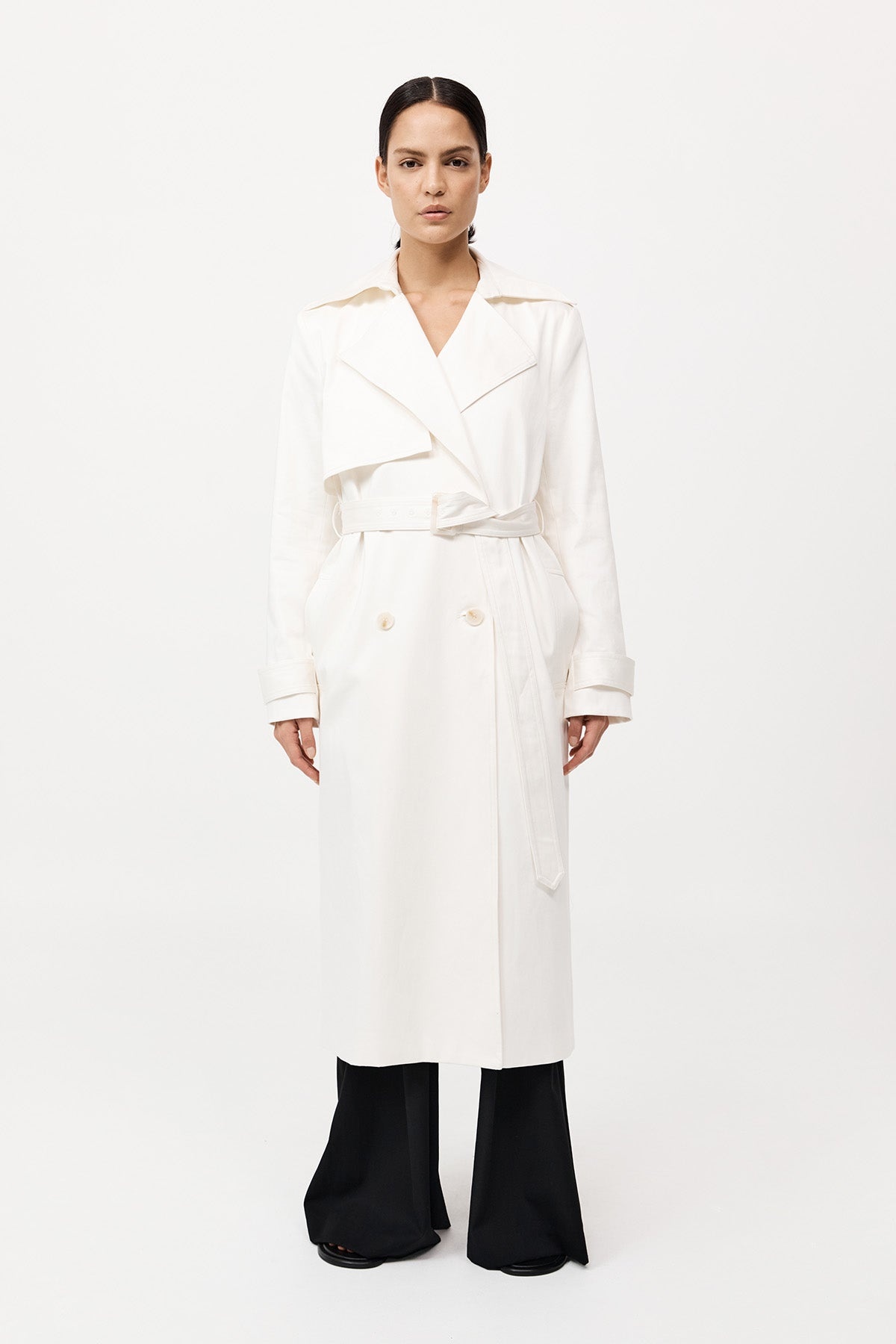 Classic Trench Coat - Off White - 2