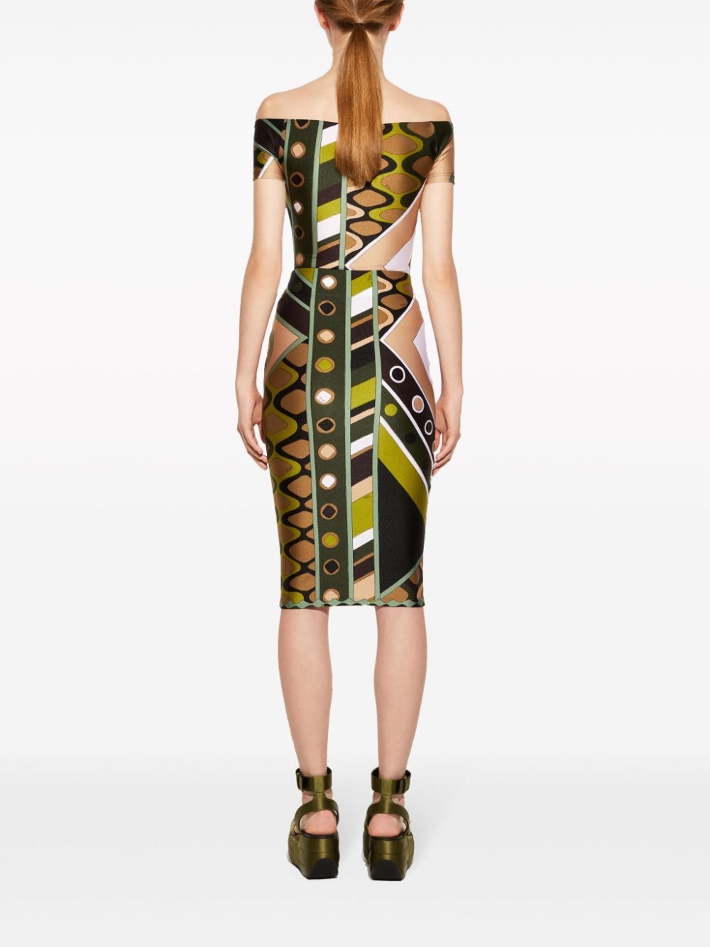 Vivara-print pencil skirt - 4