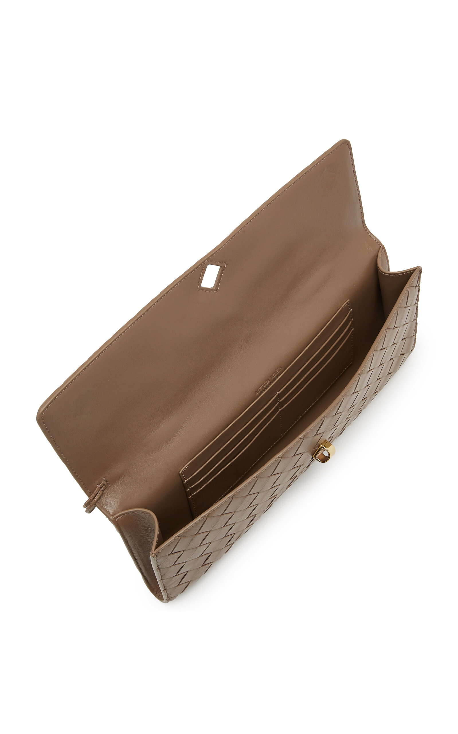 Long Andiamo Intrecciato Leather Clutch brown - 5