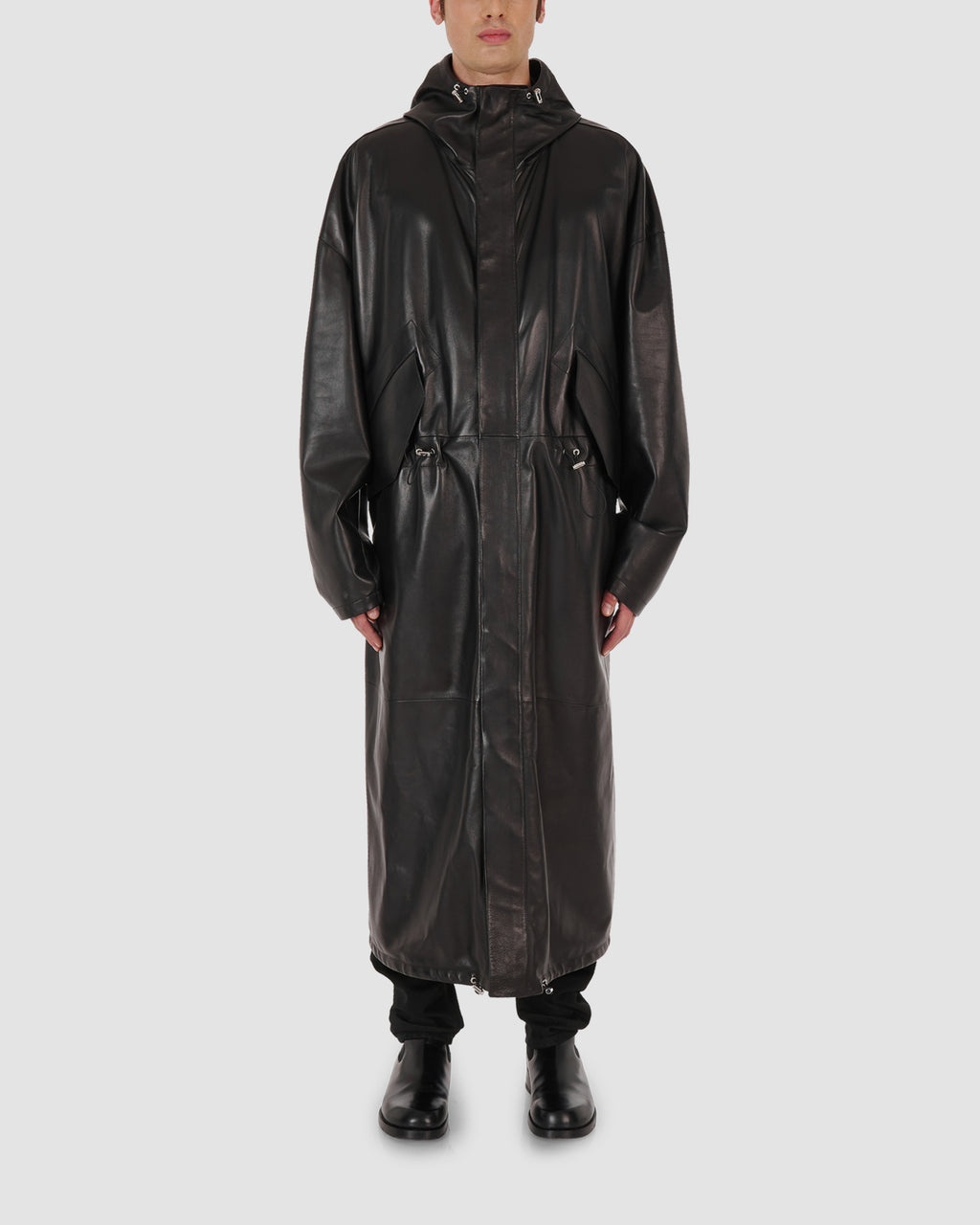 TECHNICAL LEATHER PARKA - 2