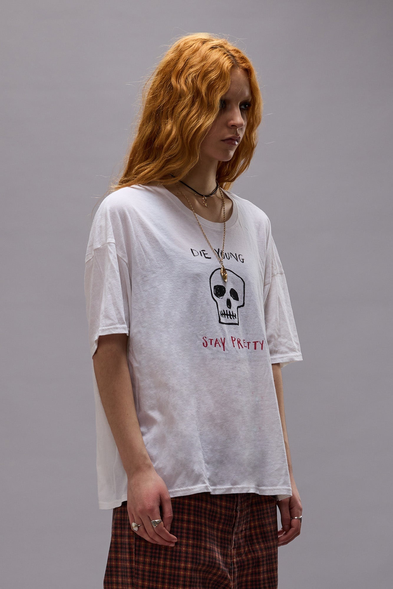 DIE YOUNG STAY PRETTY RELAXED T - ECRU -R13 - 1