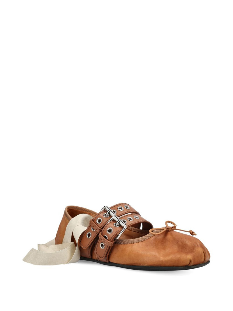 Miu Miu buckle-strap ballet flats outlook